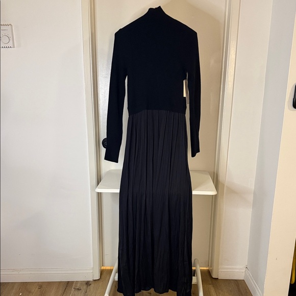 Anthropologie Black Thea Long-Sleeve Twofer Maxi Dress - Picture 2 of 12